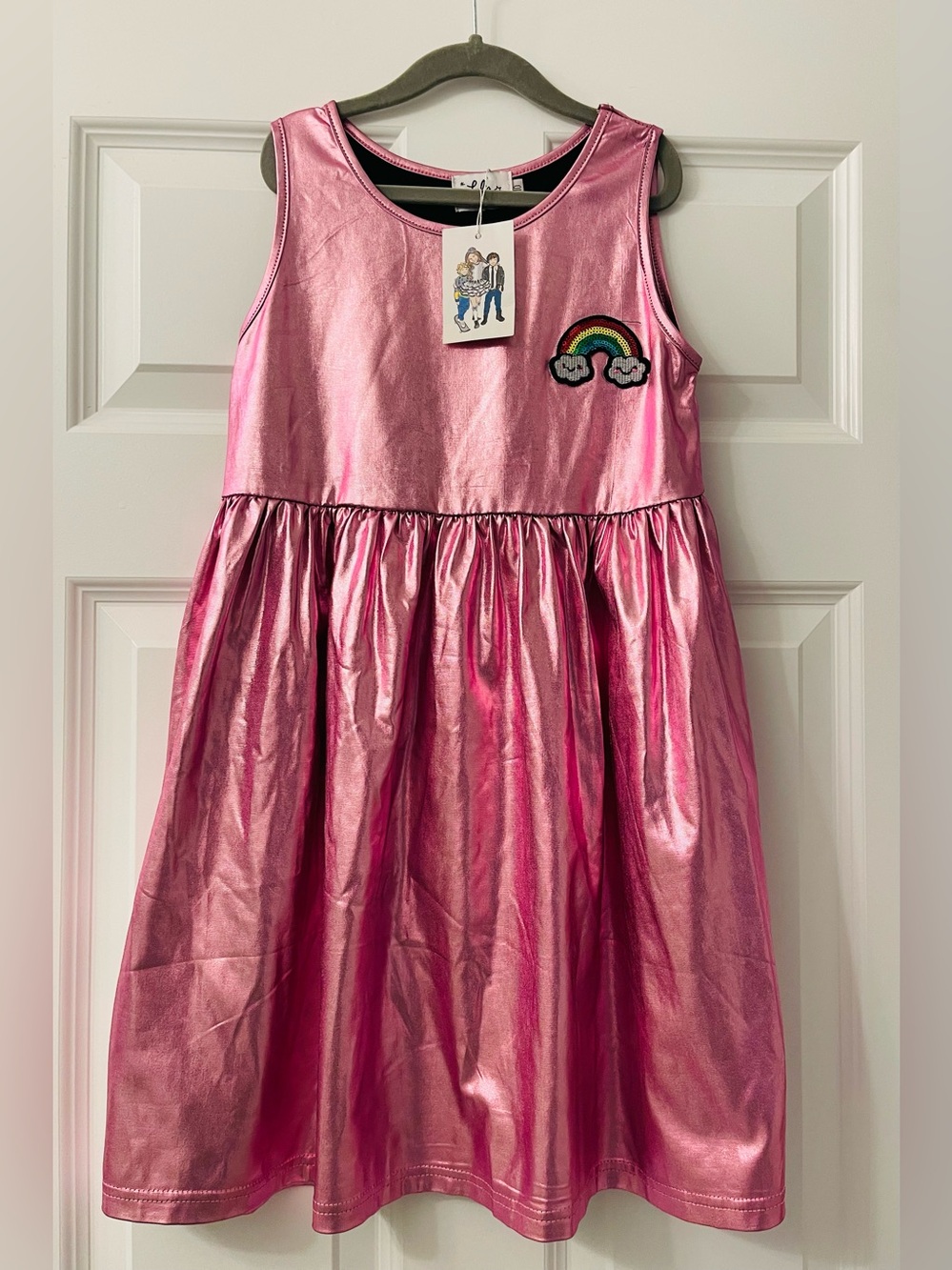 NWT Lola and the Boys pink rainbow dress - 10
